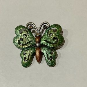 Vintage Signed DD Butterfly Brooch